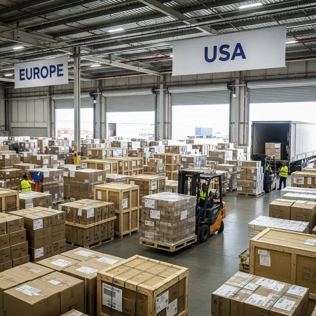 شحن تجاري إلى أوروبا وأمريكا
